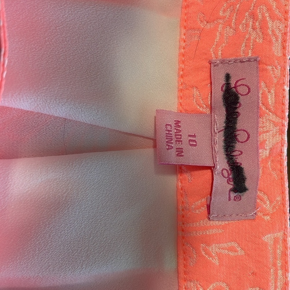 Lilly Pulitzer Harlie pleated pouf coral skirt - Picture 7 of 7